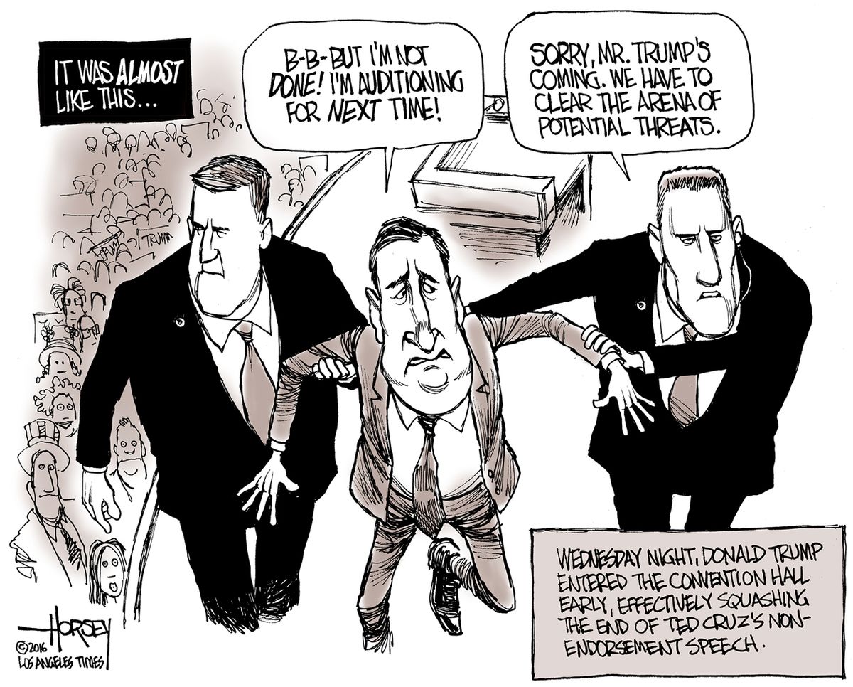 Political cartoon U.S. Cruz speech auditioning for next time | The Week