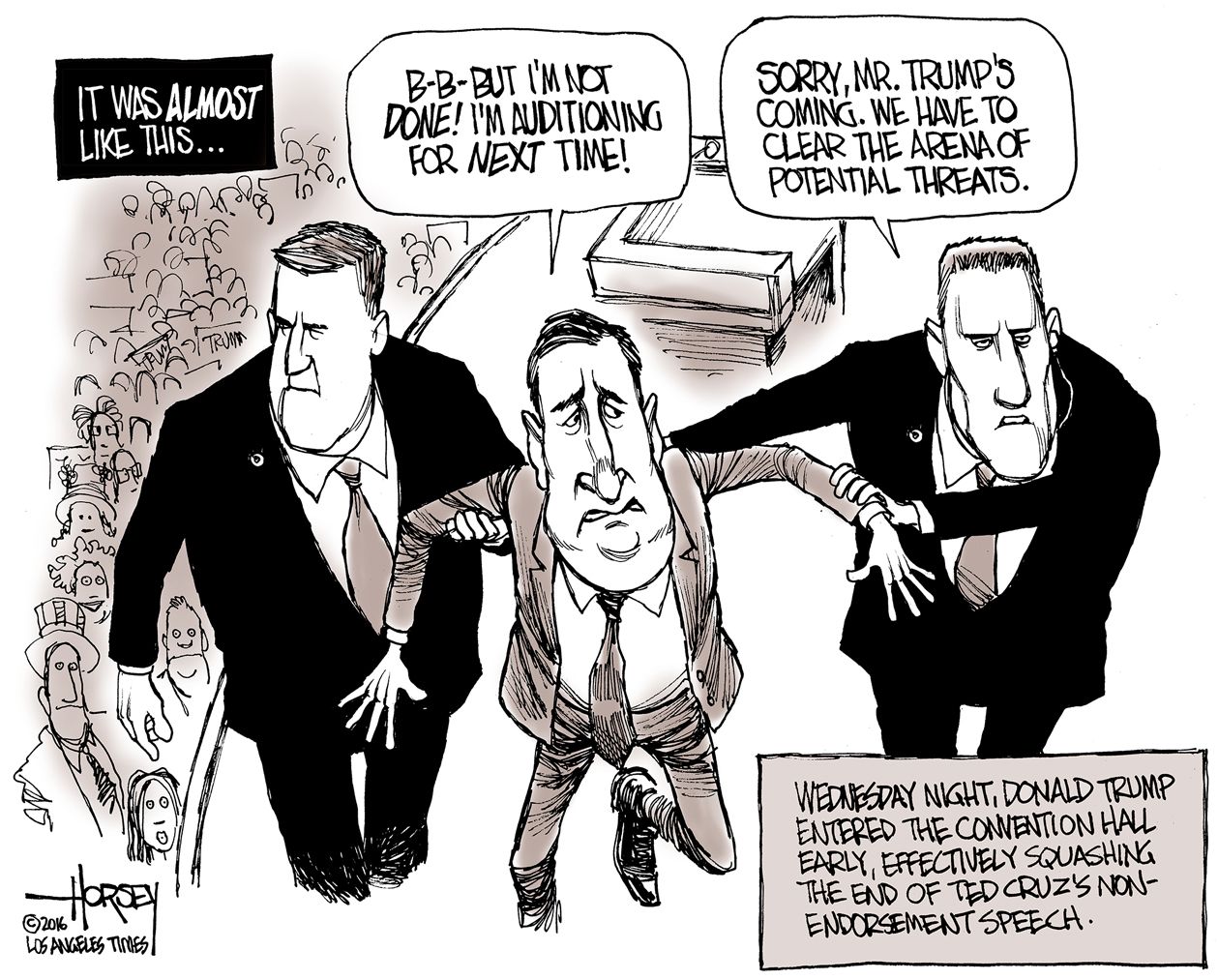 Political cartoon U.S.&amp;amp;nbsp;Cruz speech auditioning for next time