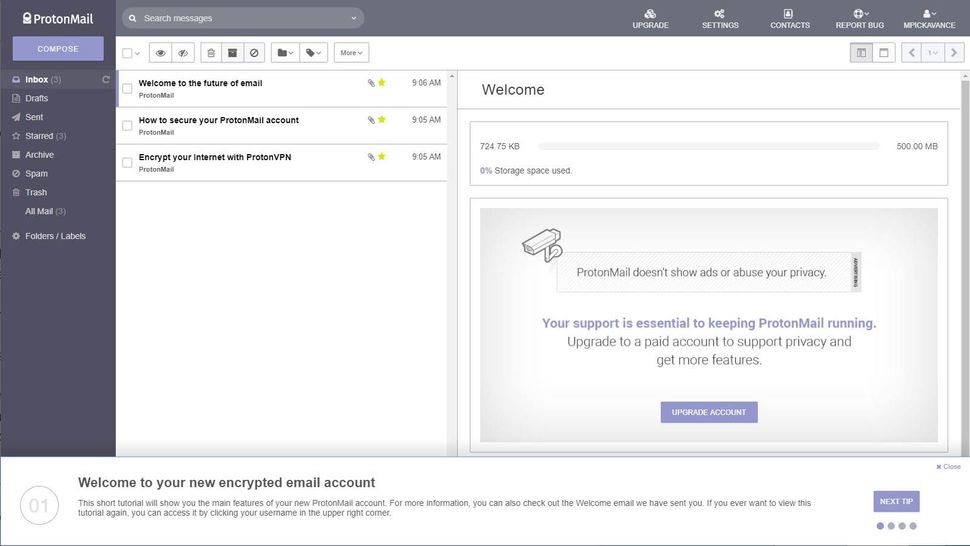 protonmail and vpn package