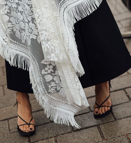 woman wearing heels on the street
