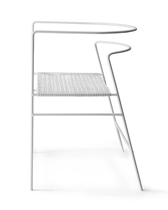 The minimal ‘Airy’ chair was created by Maija Leskelä and Taija Lammi as part of Welded & Woven