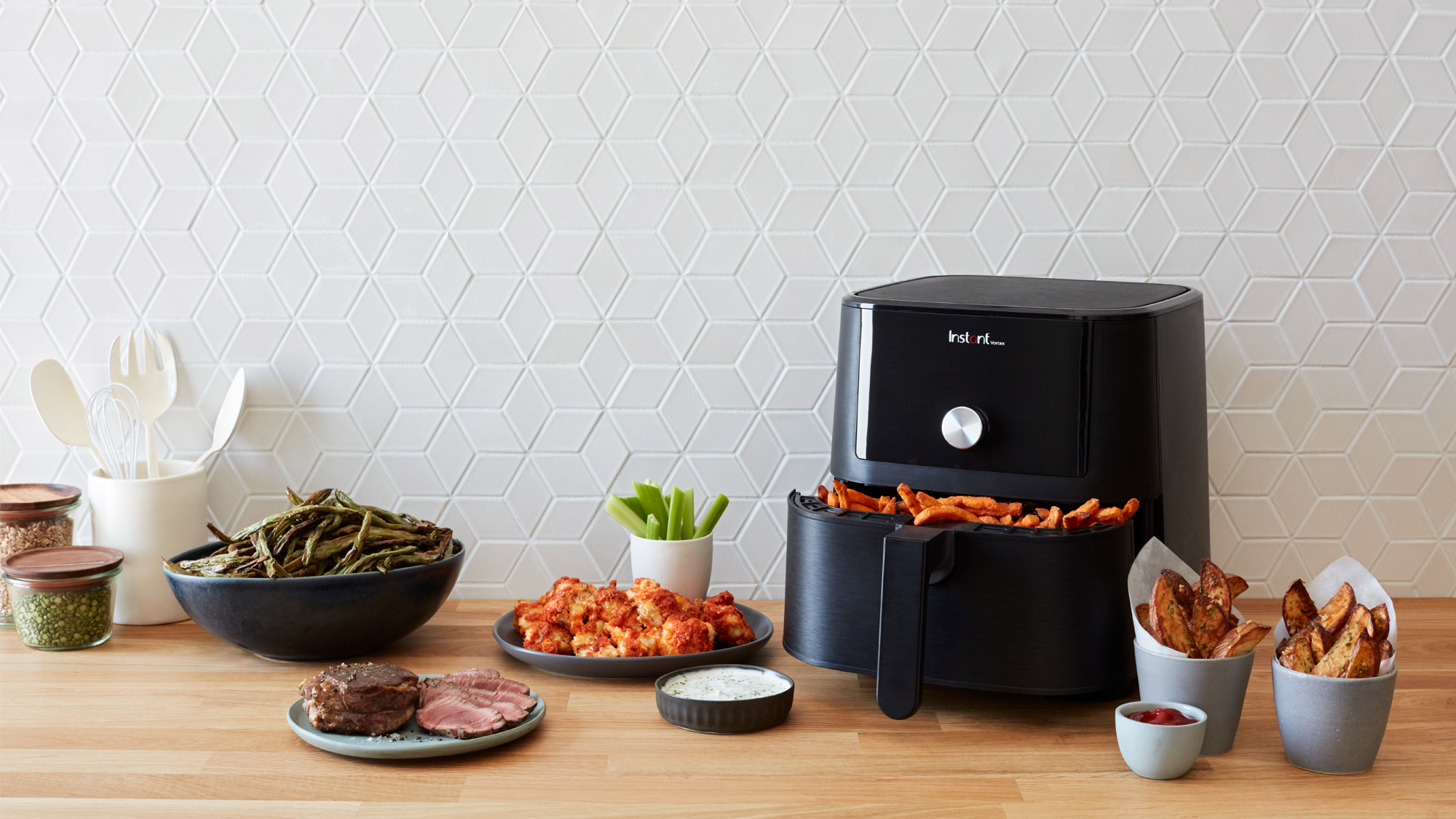 The 4-Quart Air Fryer by Dreo prepares crispy foods with less oil