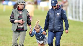 Princess Anne and Zara Tindall with Mia Tindall