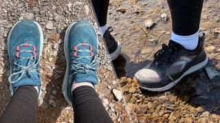 Hoka Kaha 3 Low GTX (left), Keen Leiki (right)