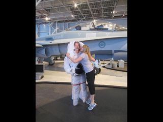 Chris Hadfield in the Canada Aviation and Space Museum, Ottawa, ON