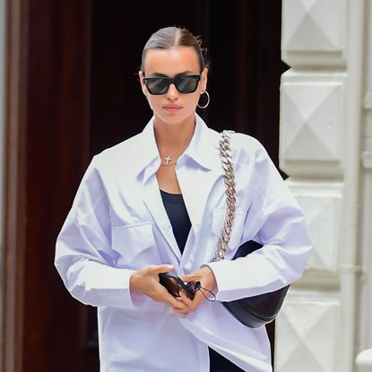 new york, ny june 22 irina shayk is seen walking in soho on june 22, 2021 in new york city photo by raymond hallgc images