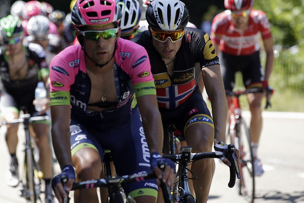 The breakaway during stage 16 at the Tour de France