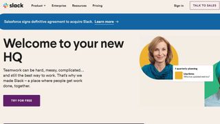 Slack's homepage