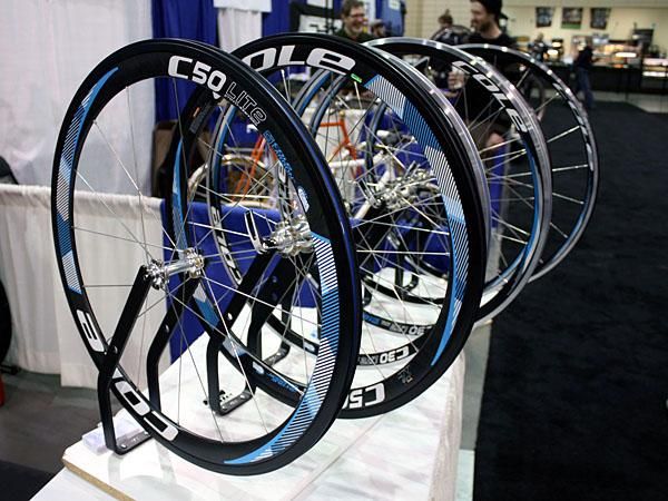 Cole brought along its range of carbon and aluminum road and mountain bike wheels.