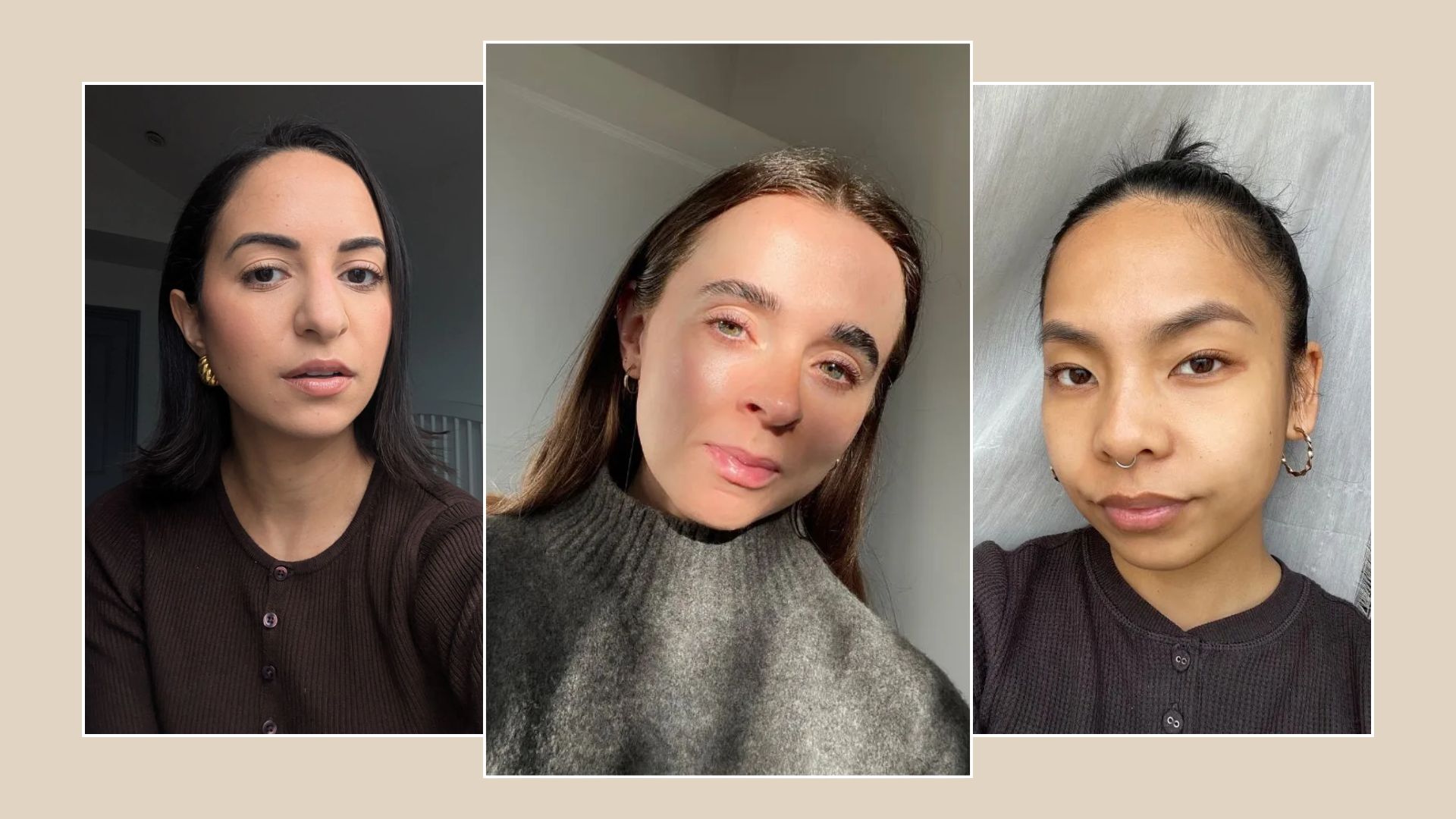 Jazzria Harris, Grace Day and Jerrylyn Saguiped wearing brown mascaras