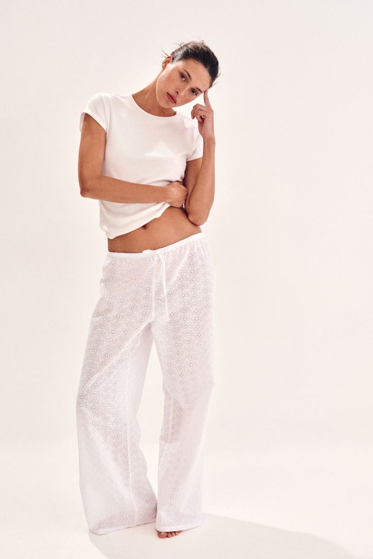 Broderie Anglaise Pyjama Bottoms