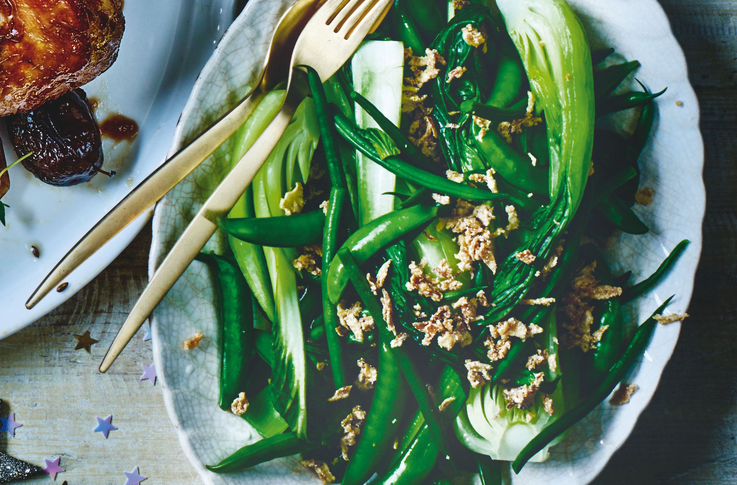 Sesame and garlic greens recipe