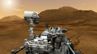 curosity rover closeup art