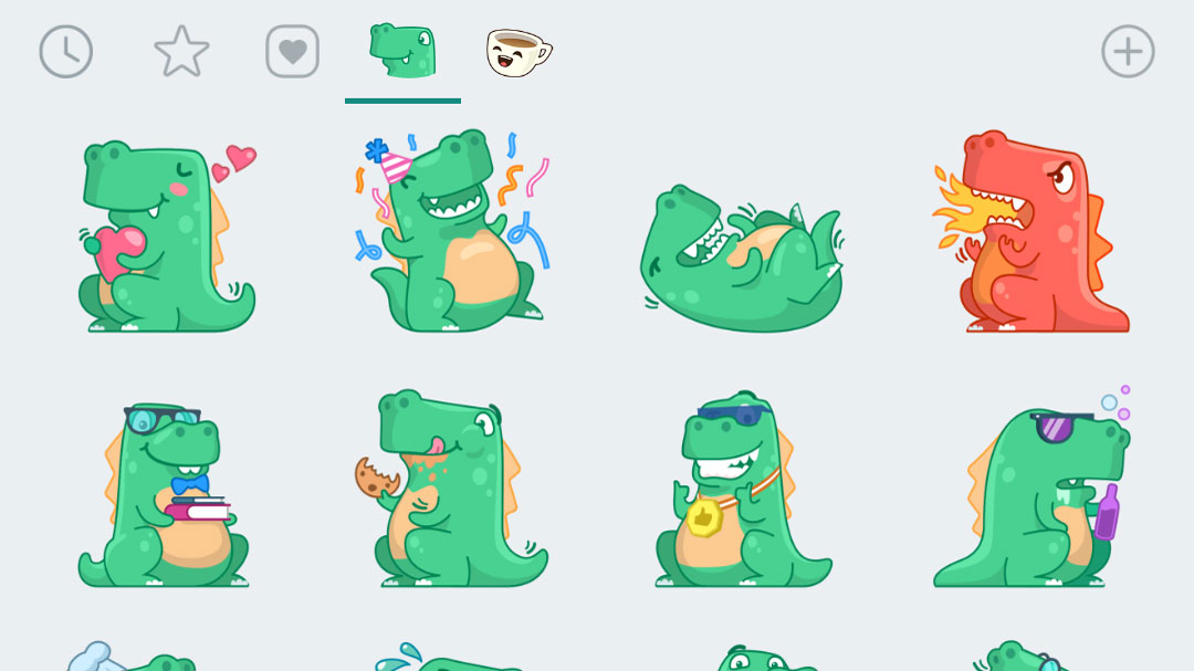 The Komo sticker pack on WhatsApp, made by Sanat Rath