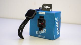 Garmin Bounce kid's smartwatch with its box