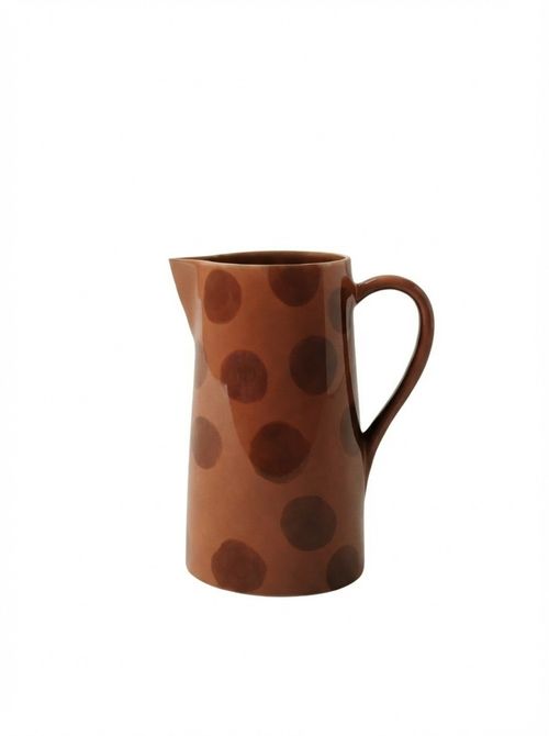 Hand-Painted Stoneware Jar