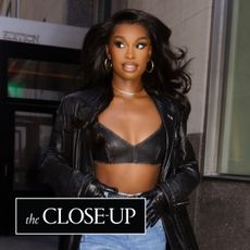 Coco Jones entering the coach fashion week fashion show