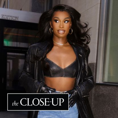 Coco Jones entering the coach fashion week fashion show