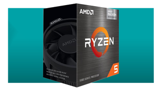 AMD Ryzen 5 5600G box on a blue background