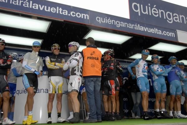 There was a delay as the rain caused some safety concerns.