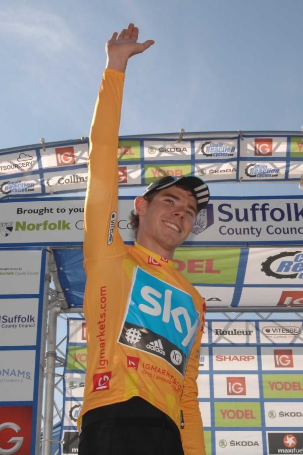 With the opening stage win, Luke Rowe (Team Sky) gets the yellow Tour of Britain leader's jersey