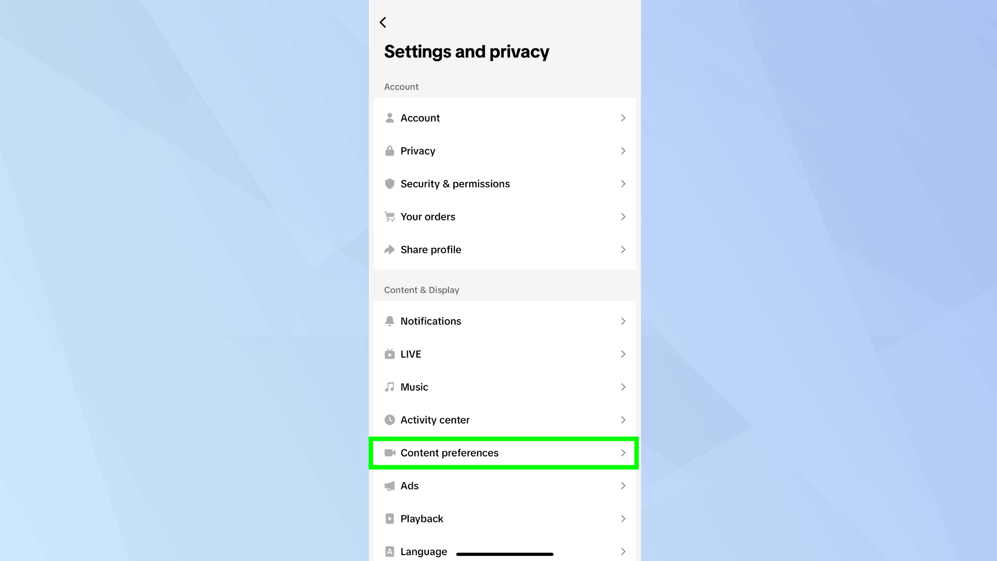 TikTok content preferences highlighted