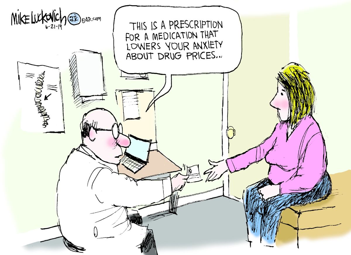 Editorial Cartoon U.S. Doctor Drug Prices Anxiety | The Week