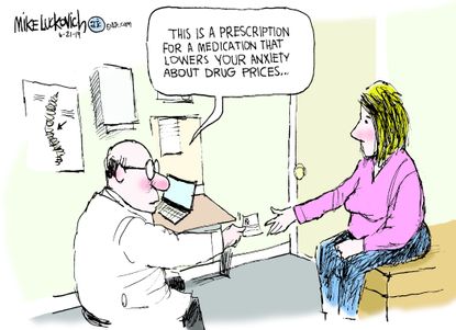Editorial Cartoon U.S. Doctor Drug Prices Anxiety