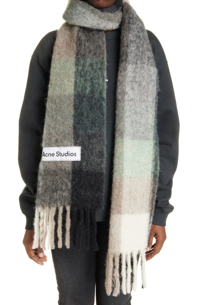 Vally Plaid Alpaca, Wool &amp;amp; Mohair Blend Scarf
