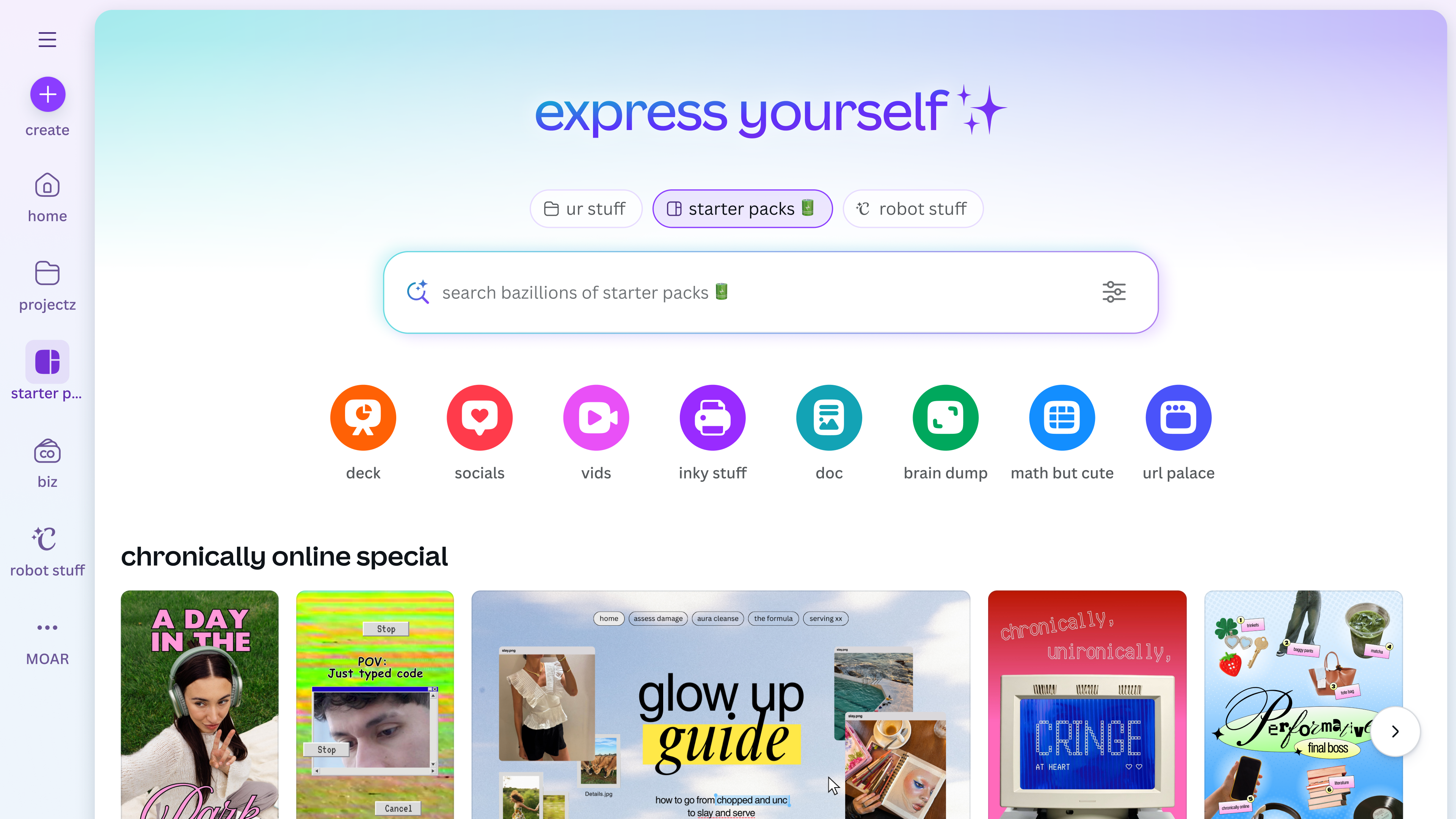 Canva's new "Chronically Online" language mode