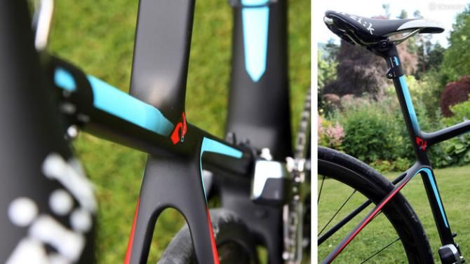 Much of Giant's ride quality claims can be sourced to the so-called 'D-Fuse' seatmast and seat tube shape, which features a flattened back side that is said to flex more than a round or oval profile