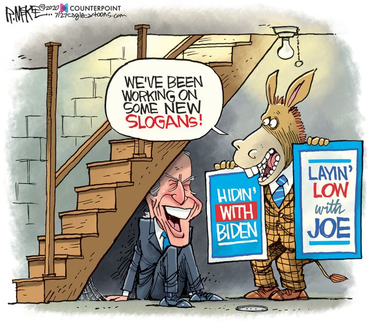 Political Cartoon U.S. Biden 2020 democrats