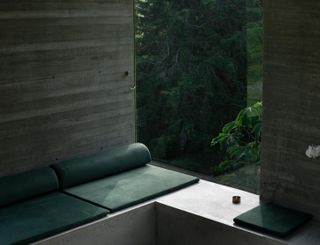 detail of concrete interior at Ballen house in Colombia
