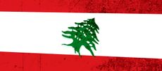 The flag of Lebanon.