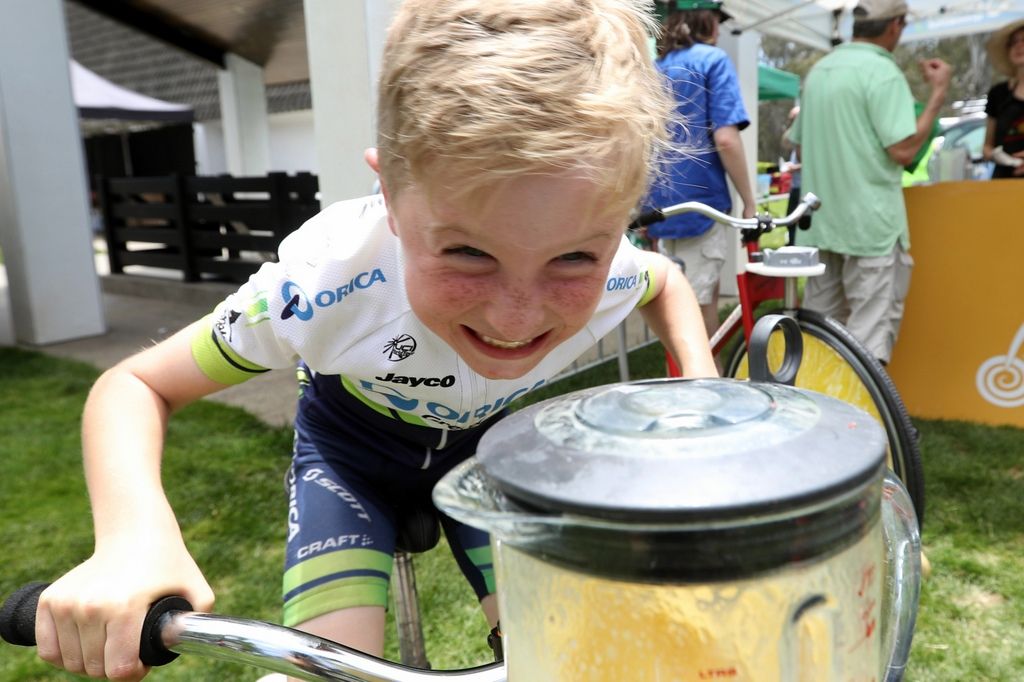Smoothies were on offer but only via pedal power