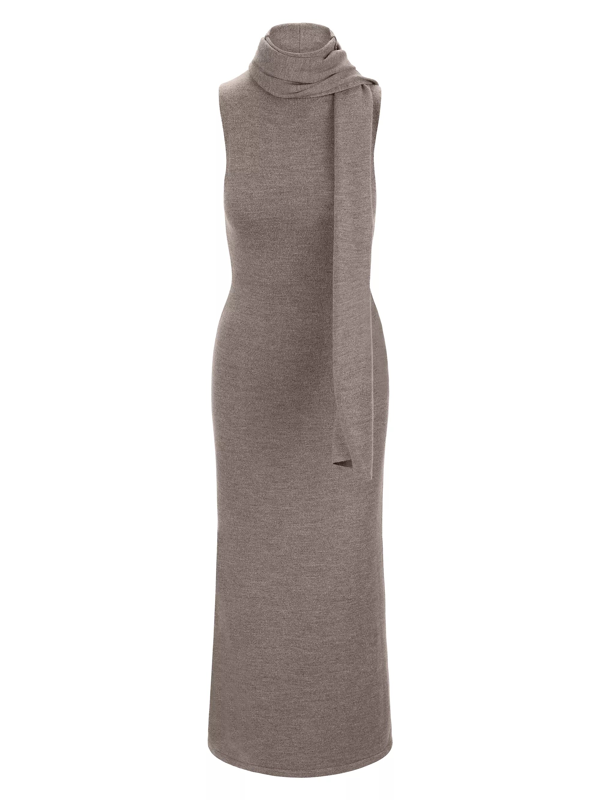 Canal Merino Wool Sleeveless Midi-Dress