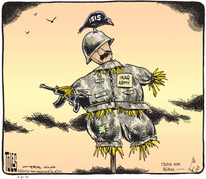Political cartoon World Iraq Army ISIS