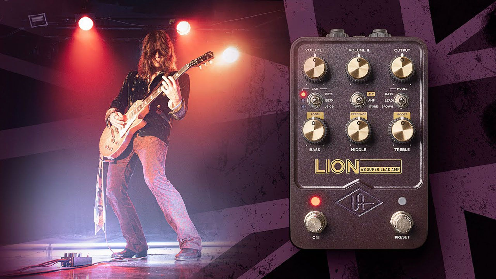 ギター UAFX LION Universal Audio UAFX Lion '68 Super Lead Amp Pedal Settings