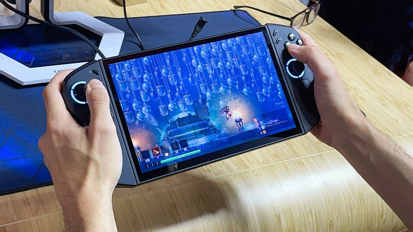 The Lenovo Legion Go 2 being held in someone&#039;s hands.