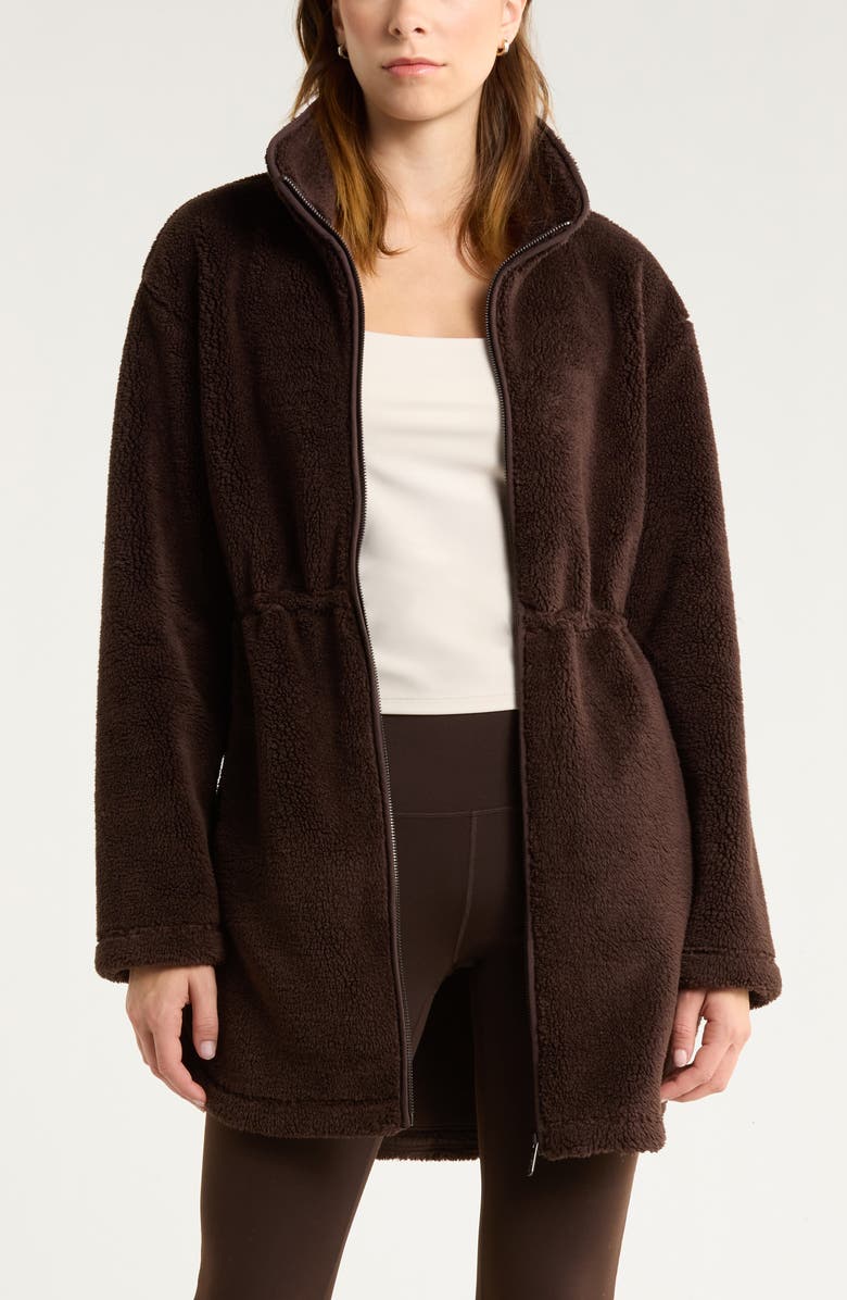 Faux Shearling Longline Jacket