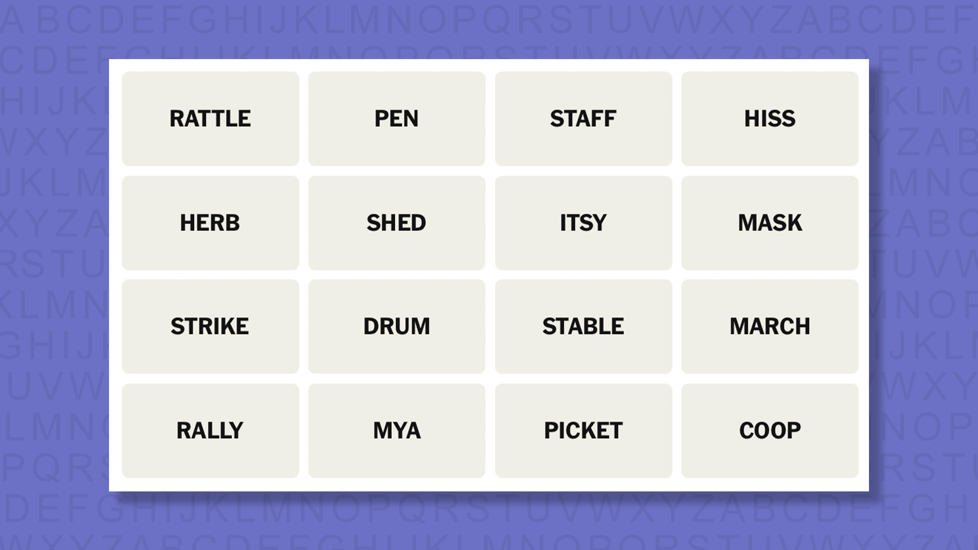 NYT Connections hints for game 1078 on a purple background