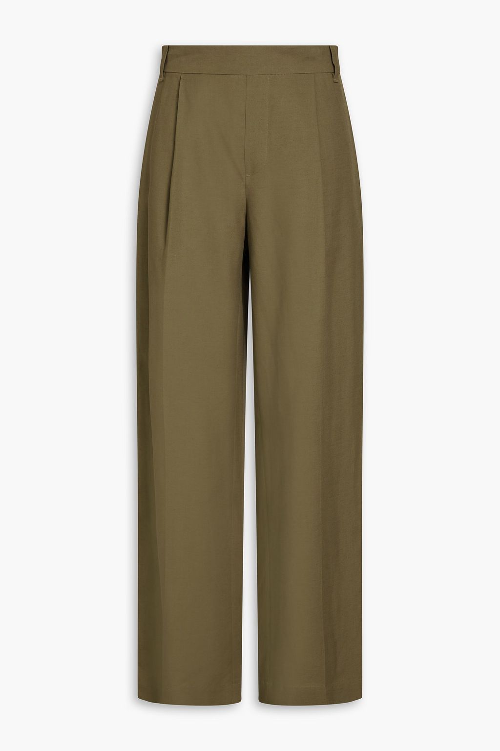 Lyocell and Linen-Blend Wide-Leg Pants