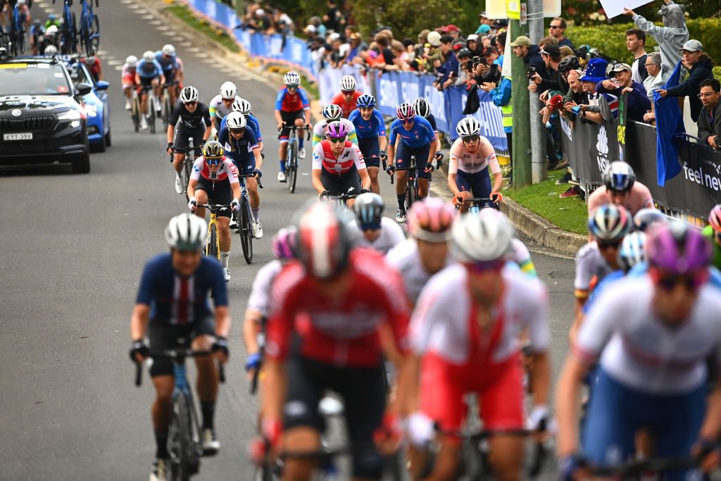 WOLLONGONG AUSTRALIA SEPTEMBER 24 LR Noemi Ruegg of Switzerland Marlen Reusser of Switzerland compete during the 95th UCI Road World Championships 2022 Women Elite Road Race a 1643km one day race from Wollongong to Wollongong Wollongong2022 on September 24 2022 in Wollongong Australia Photo by Tim de WaeleGetty Images