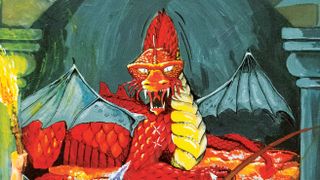 50th anniversary of Dungeons & Dragons; a red dragon