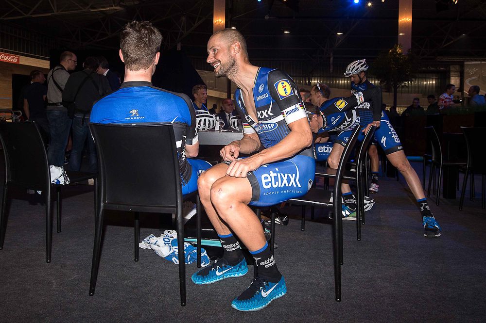Tom Boonen at the Etixx-QuickStep presentation.