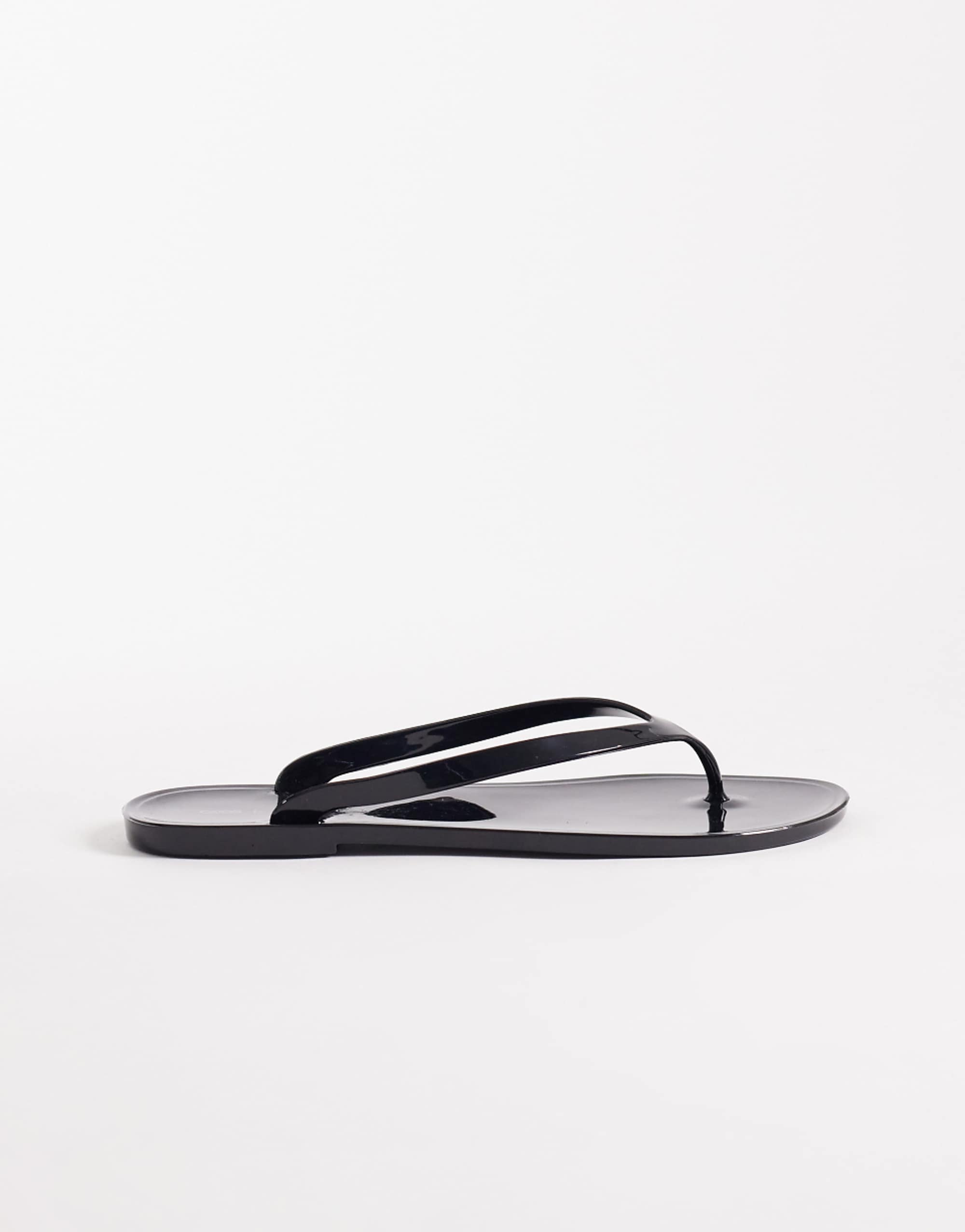 Asos Design Foxton Jelly Flip Flops in Black