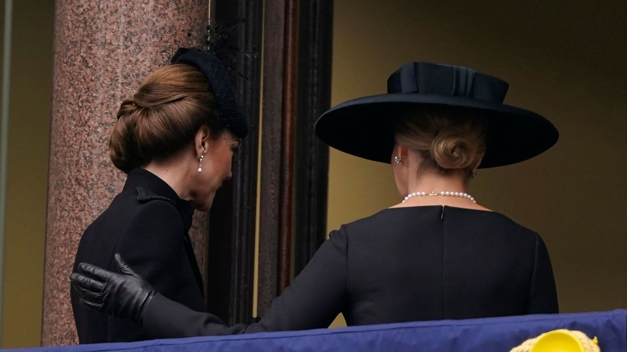 The Princess of Wales and Sophie, Duchess of Edinburgh, attend the royal Remembrance Day proceedings