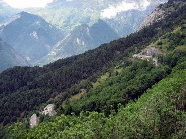 Looking down Alpe d'Huez.