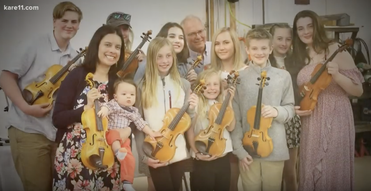 Gene Van Alstine and his grandchildren.