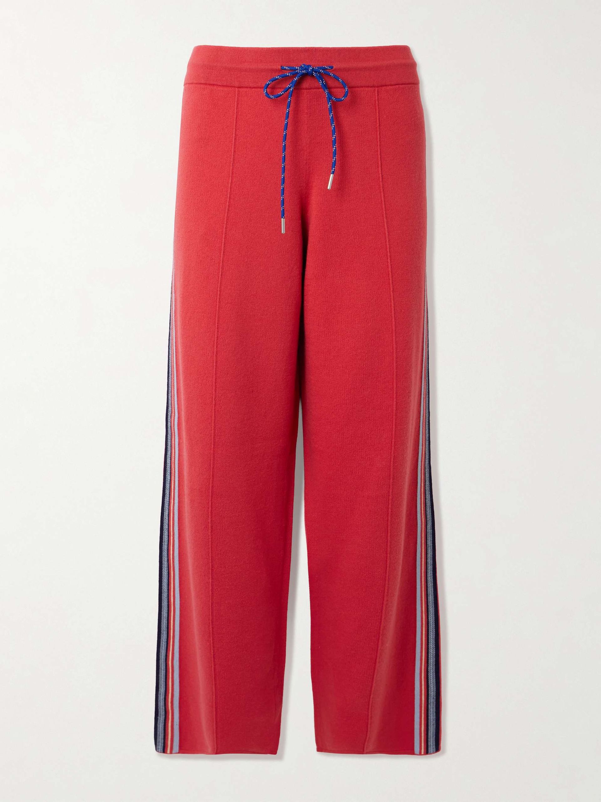 Striped Cotton-Blend Track Pants